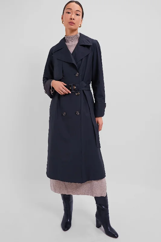 Women's Apparel And Garments Black Gwyn Showerproof Trench Coat