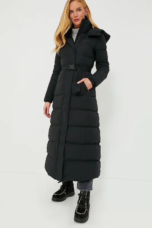 Women's Work Outfit For The Office Black Calina City Down Coat