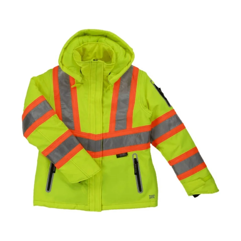 Stylish Outerwear Clothing For Women Tough Duck Women's Insulated Flex Safety Jacket - Fluorescent Green