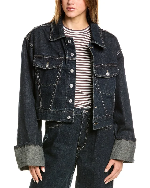 Stylish Women's Outfit REVERIEE Denim Jacket