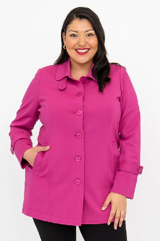 Affordable Women's Apparel Tulip Jacket, Magenta, Modal