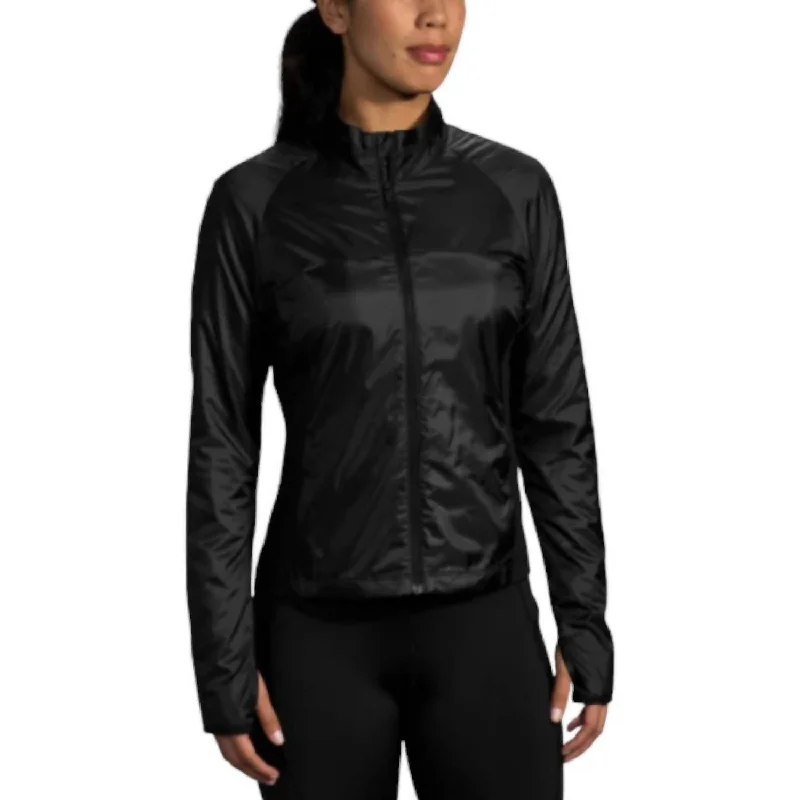 Women's Charming Outfit For Events Fusion Hybrid Jacket In Black