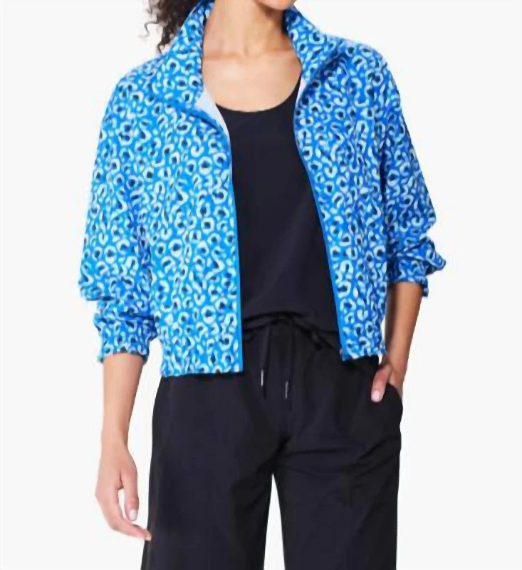 Affordable Women's Clothing Active Tech Stretch Jacket In Blue Multi