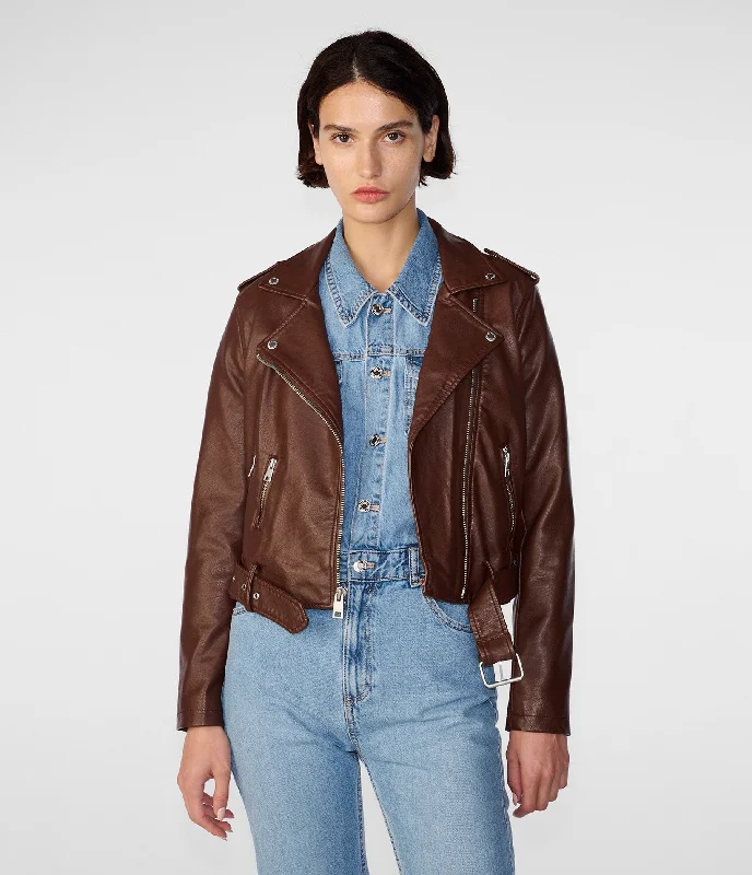 Affordable Luxury – Chic Clothing At Special Prices Faux Leather Moto Jacket