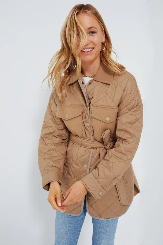 Women's Clothing Camel Quilted Paprica Jacket