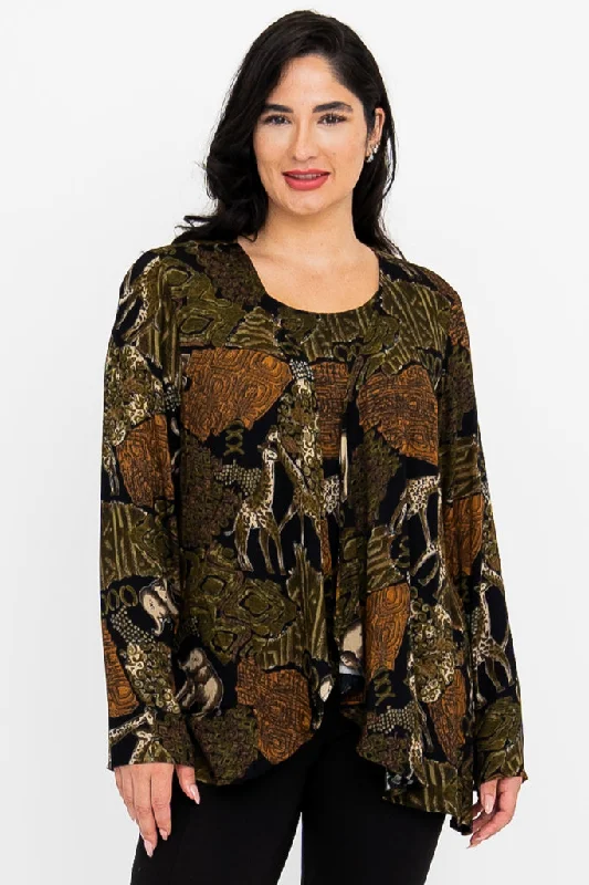 Stylish Women's Garments Toucan L/S Jacket, Elephant