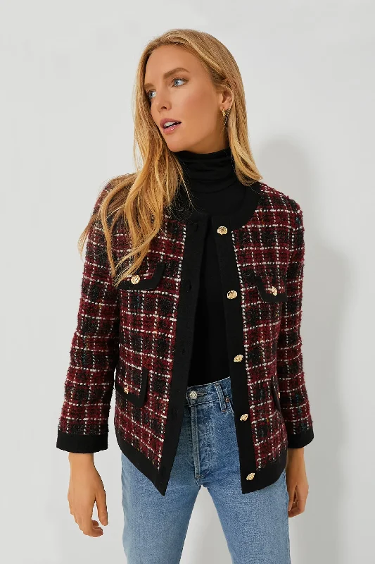 Women's Fashion-Forward Apparel Cherry Plaid Lydia Jacket