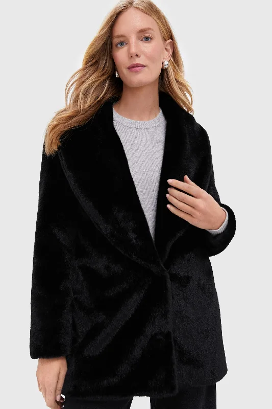 Limited-Time Clothing Sale – Grab Your Favorites Today Faux Fur Mid Length Coat