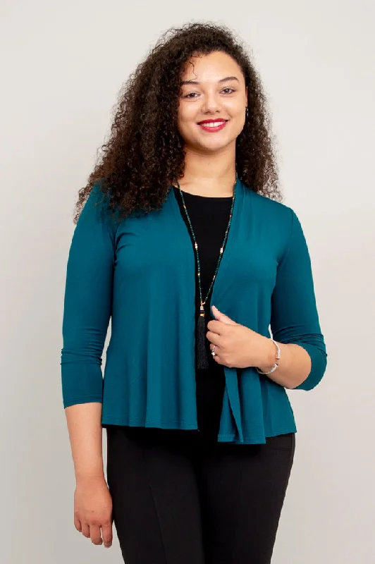 Women's Occasion Wear Apparel Kathy Jacket, Teal, Bamboo