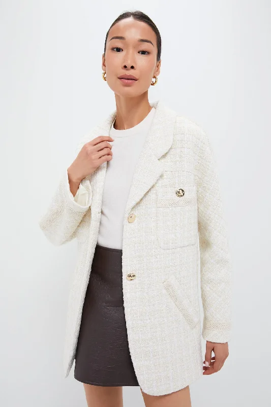 Women's Night-Out Clothes Ivory Tweed Renata Jacket