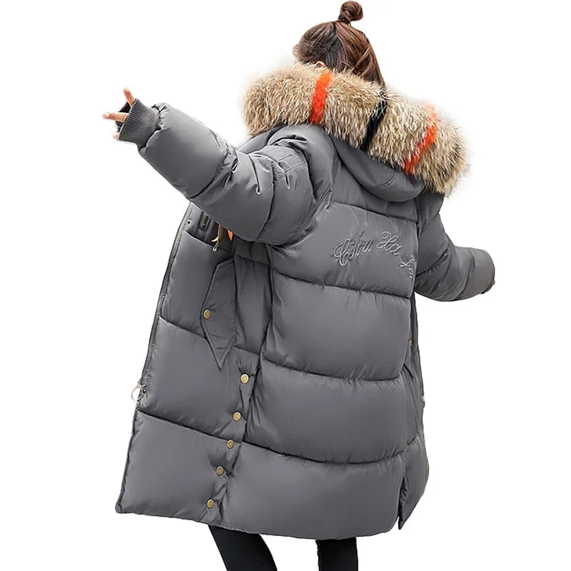 Exclusive Clothing Discounts – Upgrade Your Wardrobe For Less Plus Size Winter Jackets Women Coats Big Fur Collar Hooded Down Jacket Warm Long Parka Women Thicken Cotton Jackets 2018 New