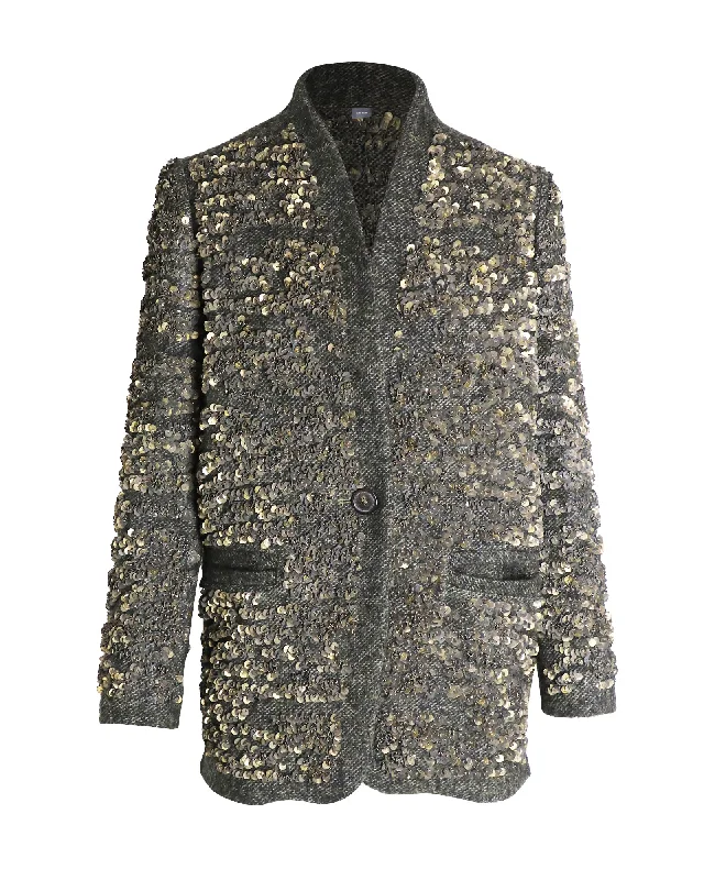 Women's Trendy Clothing Isabel Marant Sequined Jacket in Green Wool