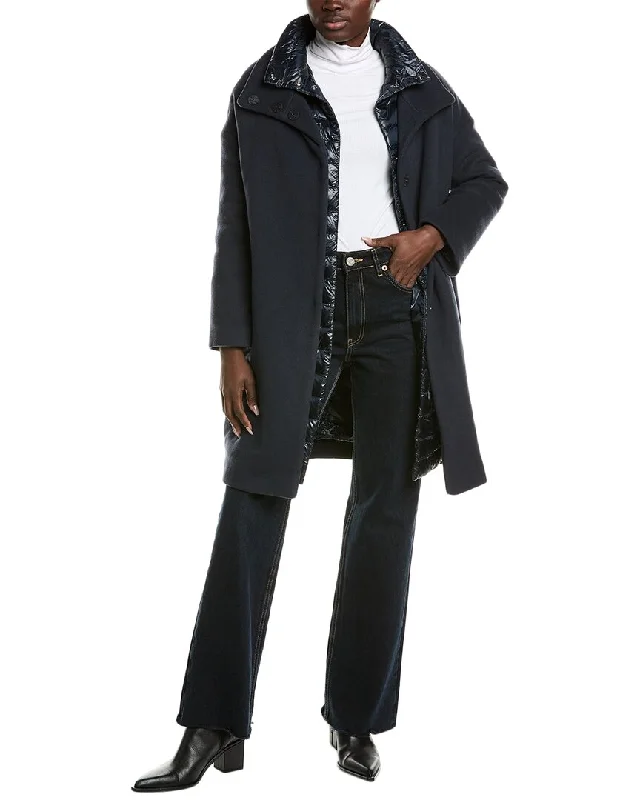 Women's Everyday Garments Herno 2-In-1 Wool-Blend Down Coat