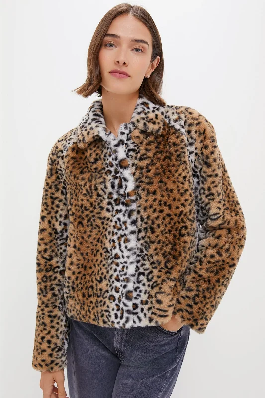 Women's Casual Garments Leopard Fur Adriana Coat