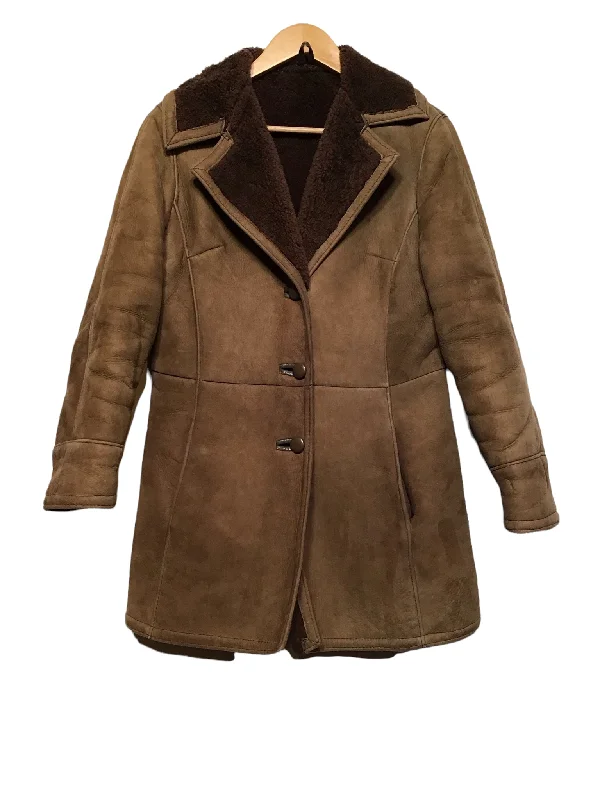 Women's Cozy Clothes Mid Length Shearling Coat (Women's Size L)