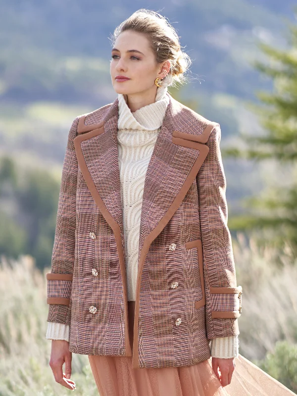 Classic Women's Apparel Vida Check Peacoat