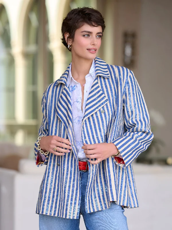 Women's Versatile Apparel Lily Sequin Stripe Jacket