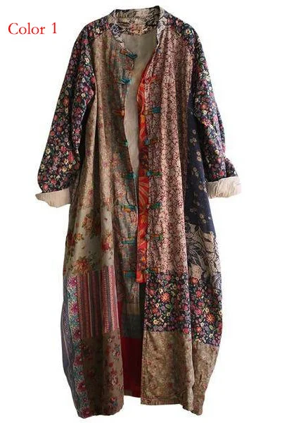 Chic Clothes For Women Print Floral Trench Vintage Coats 2020 Autumn New Cotton Linen Trench Coat Chic Clothes For Women Print Floral Trench Vintage Coats 2020 Autumn New Cotton Linen Trench Coat