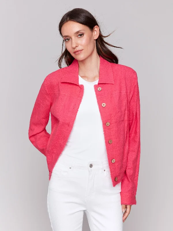 Chic And Affordable Fashion – Shop Now And Save Linen Blend Jacket - Paradise