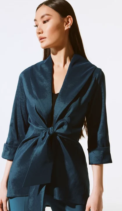 Casual Apparel For Women JR Stretch Taffeta Front Tie Cover Up