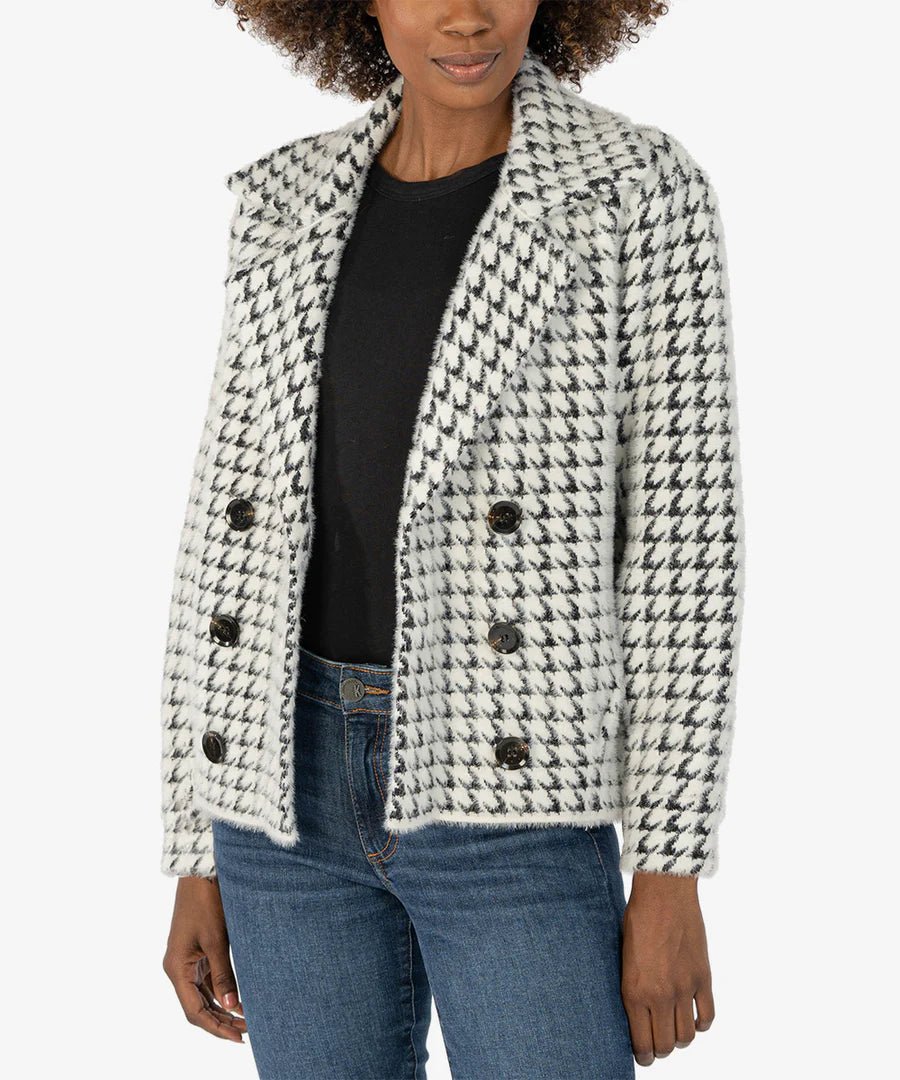 Women's Relaxed Clothes Aaliyah Houndstooth Coat