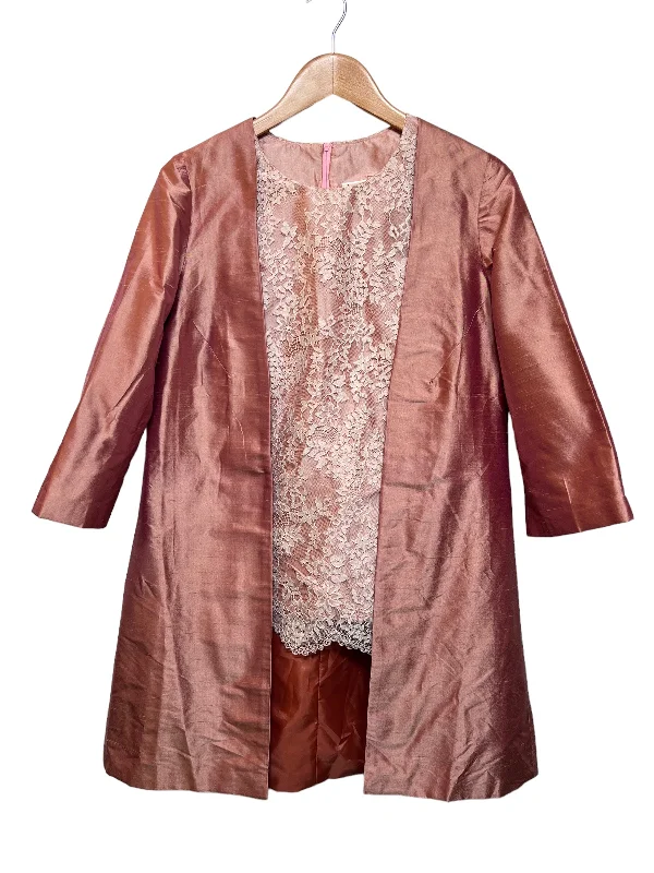 Women's Professional Clothes Joanna’s Bridal Pink Jacket with Flowery White Pink Top Set (Size XL)