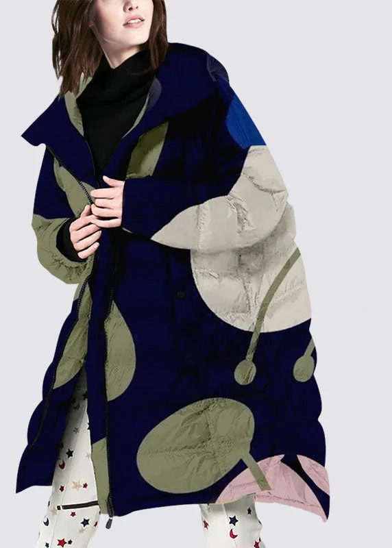 Women's Chic Outerwear Garments Bohemian Zip Up Print fashion Duck Down down coat Winter Women's Chic Outerwear Garments Bohemian Zip Up Print fashion Duck Down down coat Winter