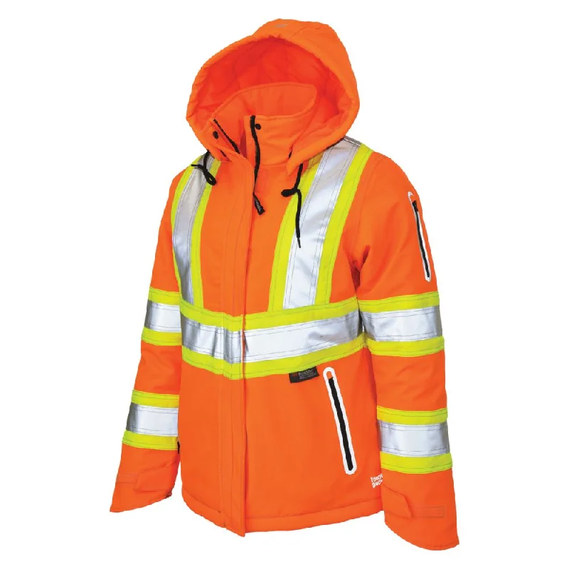 Limited-Time Fashion Sale – Shop Your Favorite Styles Now Tough Duck Women's Hi Vis Insulated Flex Safety Work Jacket SJ41 - ORANGE