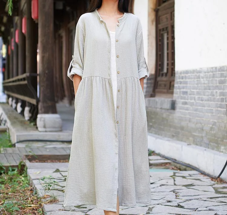 Limited-Time Fashion Sale – Shop Your Favorite Styles Now Cotton Linen Trench Loose Casual Coats 2020 Autumn New Solid Color Trench Coats
