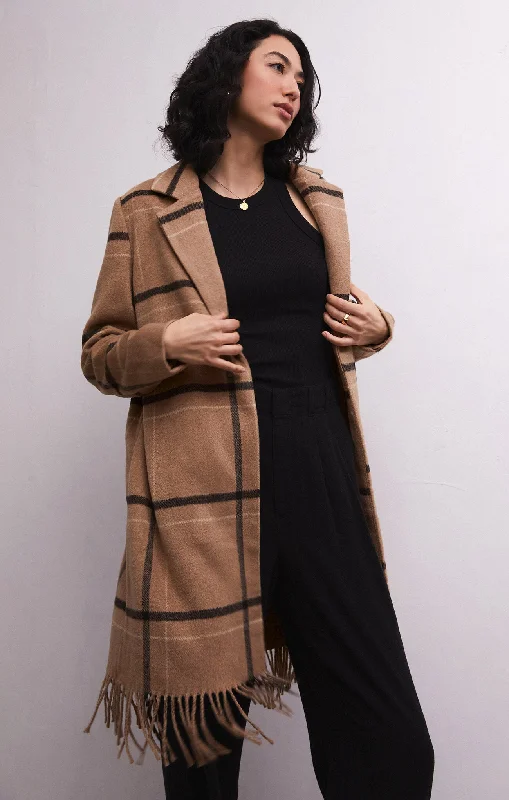 Flash Sale – Stunning Outfits At Exclusive Prices Ynez Fringed Plaid Coat