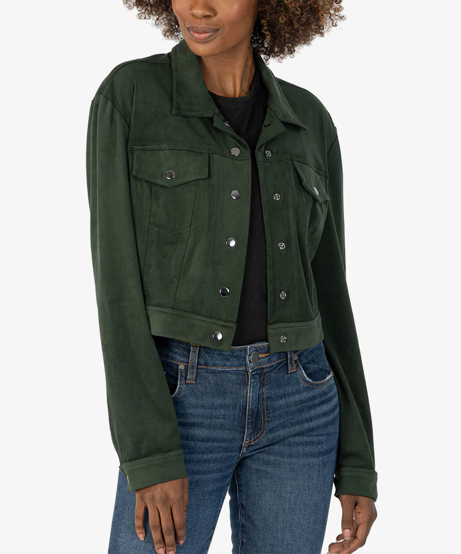 Women's Fashion Clothes Lorelei Cropped Faux Suede Jacket