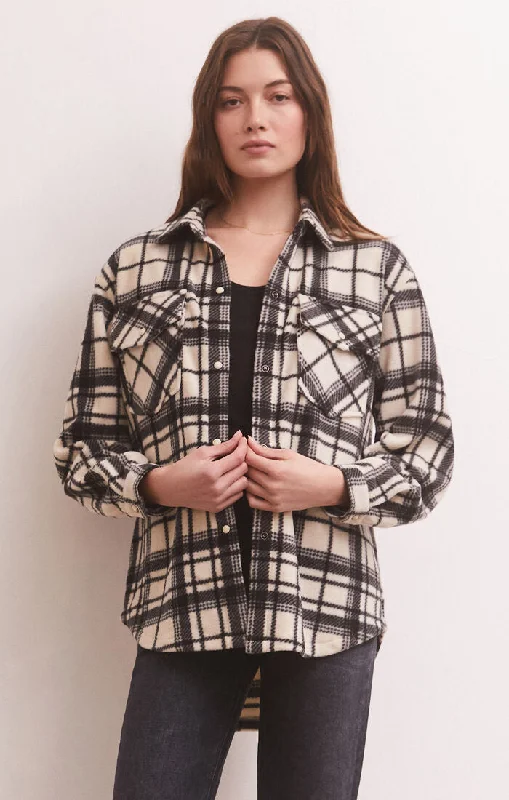 Women's Plus-Size Casual Outfit Hiker Two Tone Fleece Jacket