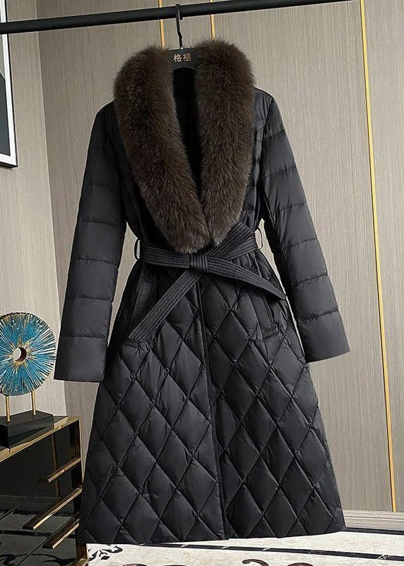 Limited-Time Markdowns On Stylish Wardrobe Essentials Women Black Fox Collar Slim Fit Duck Down Puffers Jackets Winter Limited-Time Markdowns On Stylish Wardrobe Essentials Women Black Fox Collar Slim Fit Duck Down Puffers Jackets Winter