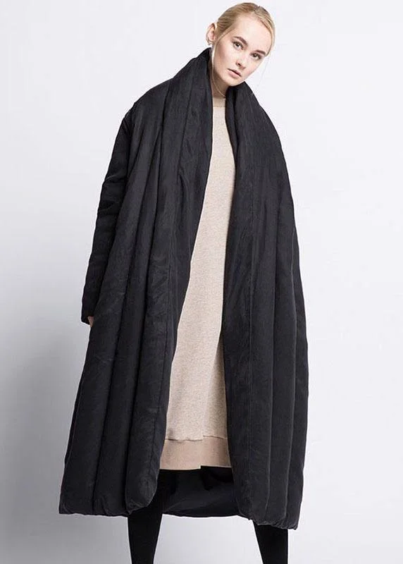 Women's Workout Garments Boho Black Bow Pockets Thick Loose Winter Duck Down Down Coat Women's Workout Garments Boho Black Bow Pockets Thick Loose Winter Duck Down Down Coat