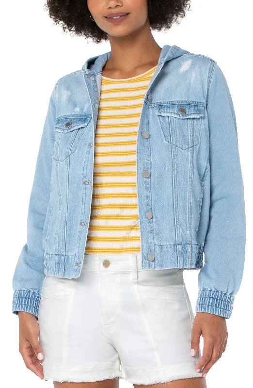 Don't Miss Out – Your Favorite Fashion Pieces On Sale Denim Knit Trucker Jacket