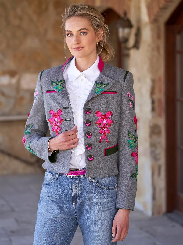 Women's Evening Apparel Mitzi Loden Embroidered Jacket