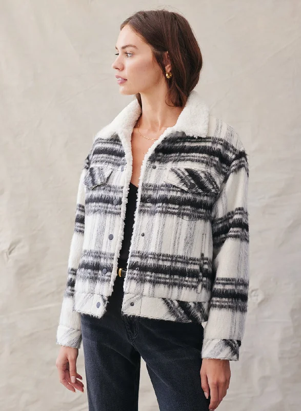 Women's Trendy Garments Sherpa Lined Trucker Jacket