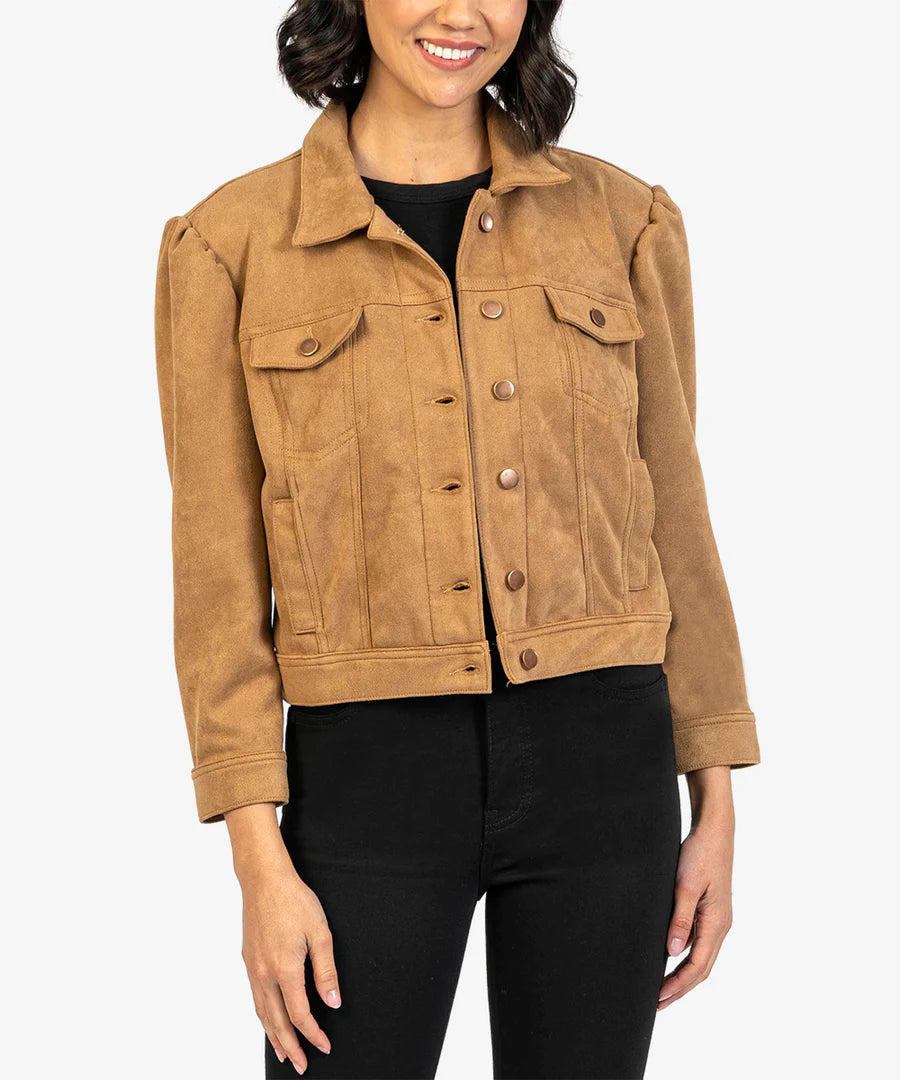 Trendy Athleisure Clothing For Women Chantria Faux Suede Crop Jacket