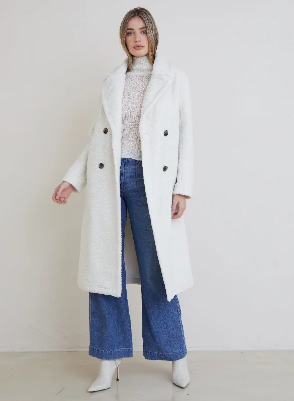 Women's Party Clothes Knotched Collar Double Breasted Coat
