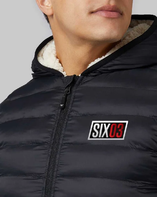 Women's Plus-Size Outfit SIX03 MEN'S HOODED SHERPA-LINED JACKET