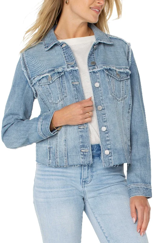 Flash Sale – Stunning Outfits At Exclusive Prices Multi Fray Trucker Jacket