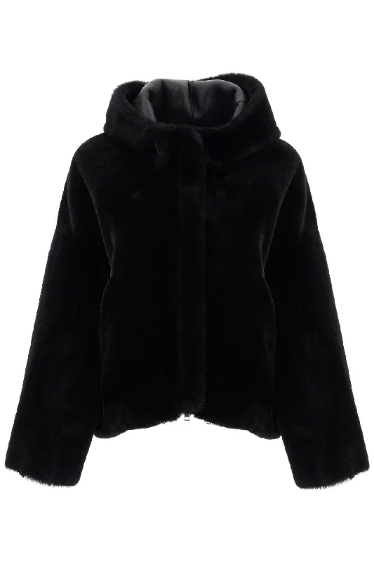 Women's Stylish Casual Garments BLANCHA shearling bomber jacket