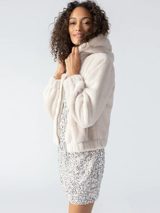 Women's Tailored Outfit Fur Bomber Jacket