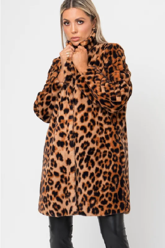 Women's Seasonal Garments Gizelle Leopard Coat