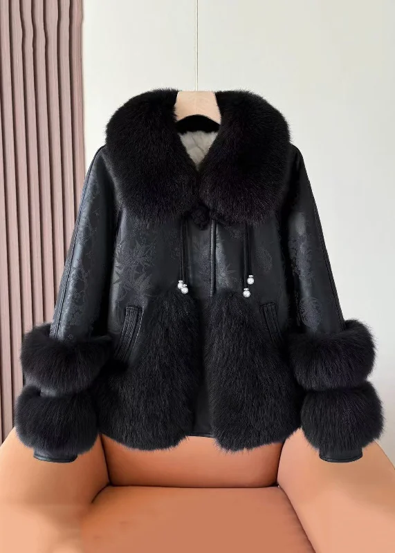 Women's Clothes For The Office New Black Fur Collar Faux Leather Patchwork Parkas Winter Women's Clothes For The Office New Black Fur Collar Faux Leather Patchwork Parkas Winter