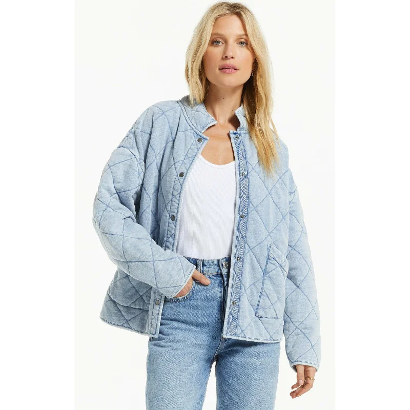 Charming Women's Holiday Apparel Maya Knit Denim Jacket