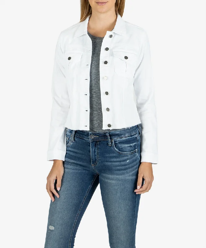 Women's Night-Out Outfit Kara White Denim Jacket