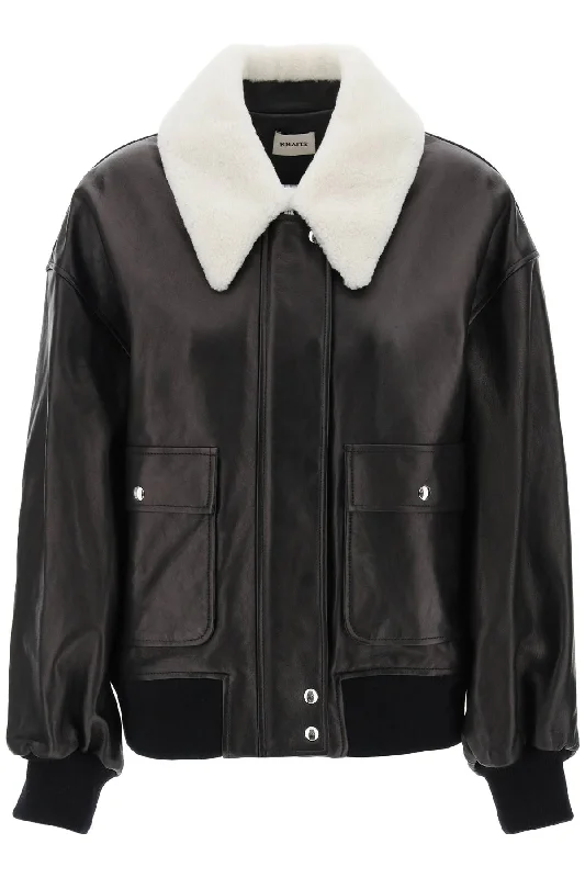 Comfortable Women's Apparel KHAITE leather shellar jacket
