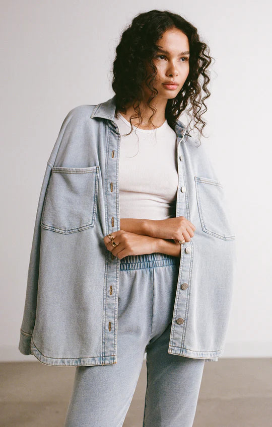Fashion-Forward Styles At Incredible Discounts All Day Knit Denim Jacket