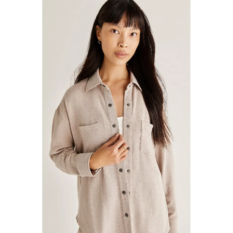Women's Trendy Activewear Apparel WFH Modal Shirt Jacket